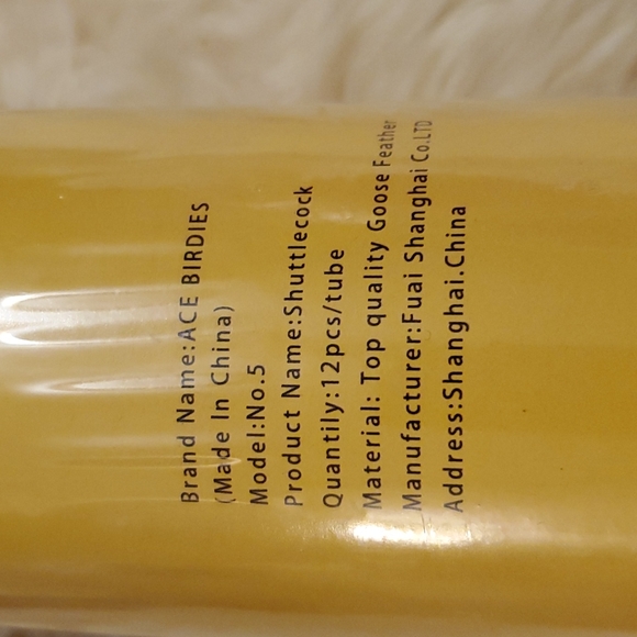 Ace Badminton Birdies/Shuttlecocks 12 pc set - yellow - Picture 9 of 11